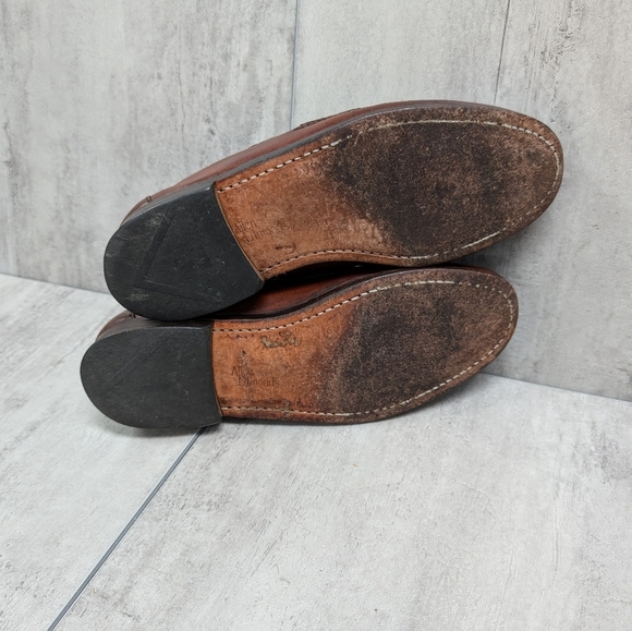 Allen Edmunds Maxfield Brown Moc Toe Tassel Mens Loafer Shoe Size 9.5 D - Picture 13 of 13